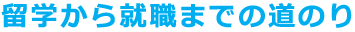 留学から就職までの道のり